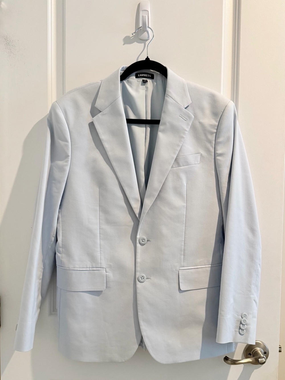 Express Pale Blue Men's Blazer - Two-Button Sport Coat